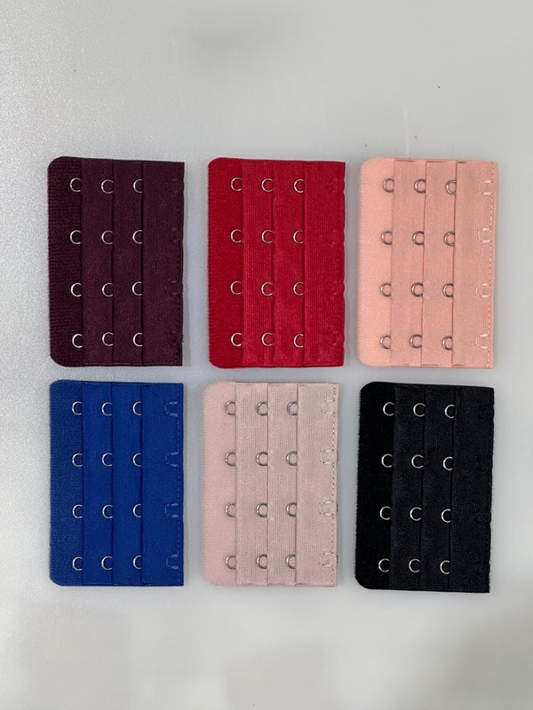 Bra Extender 4 Hooks Pre Packed Assorted Colors Ships from Illinois (6 pcs)