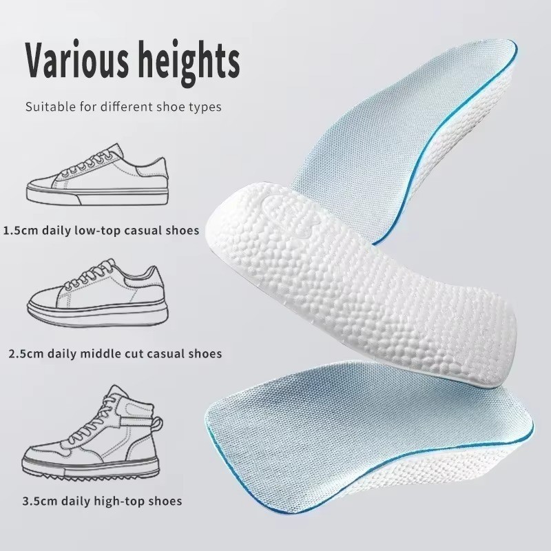 Shoe Insoles Inserts Pad Invisible Height Increase Heel Lift Taller Men Women US gallery