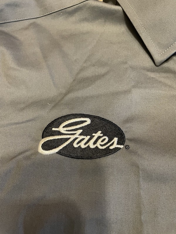 Devon & Jones Men's Dark Grey Gates Napa Auto Parts Button Down Shirt Size Large gallery