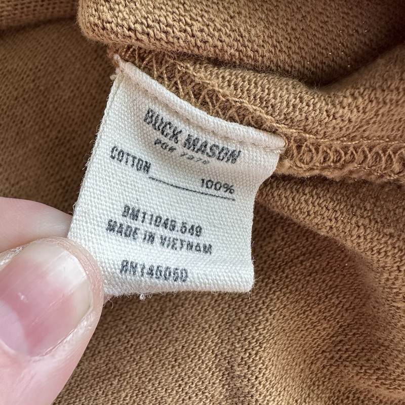Buck Mason Field-Spec Shirt Tee Mens XXL 2XL Tan Cotton Heavy Military Boxy Crew gallery