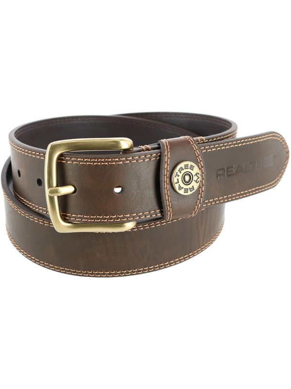Realtree Shotgun Concho Genuine Bonded Leather Belt Men’s Size 42-44 Brown