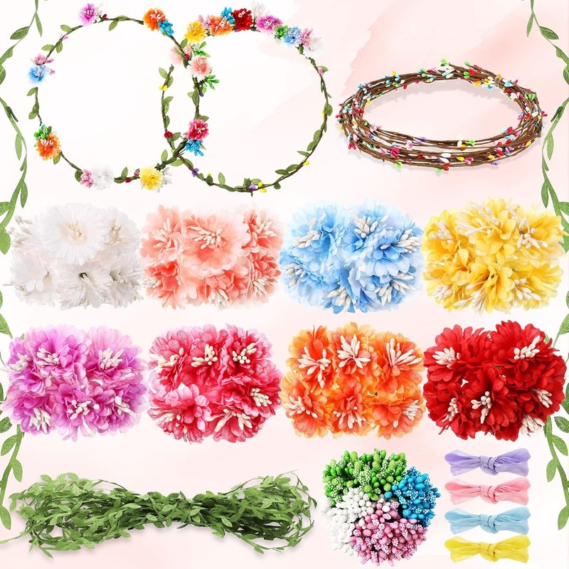 Zeyune Floral Crown Making Kit 20 Set DIY Party Craft Gifts