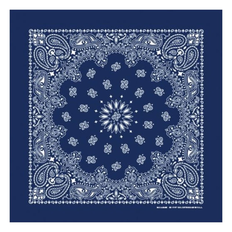 Big 35×35 inch Bandanna Made in USA, Hav-A-Hank 1 Sided Print 100% Cotton
