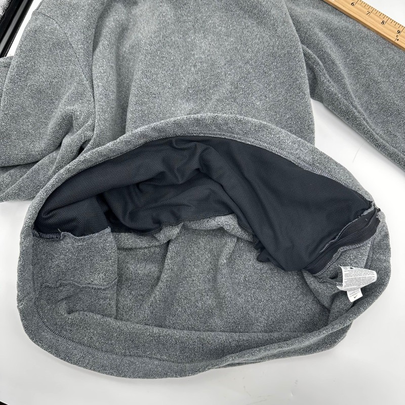Nike Dri-FIT Gray Fleece Funnel Neck Sweatshirt Side Zip AQ4690-010 Womens Large gallery