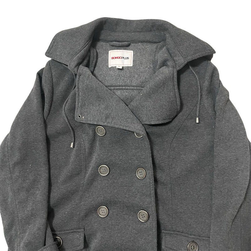 Bongo Plus Women’s 1X Gray Button up Pocket