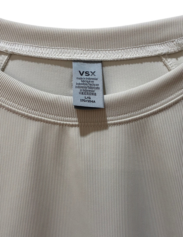 VSX Sport Luxe Athleisure Crewneck Pullover & Matching Jogger Set Cream Size L/M gallery