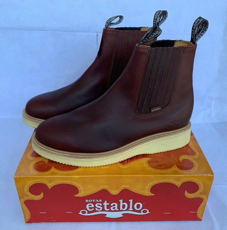 New Establo Work Ankle Boot's 551-01 OILED LEATHER SHEDRON Slip Resistant gallery