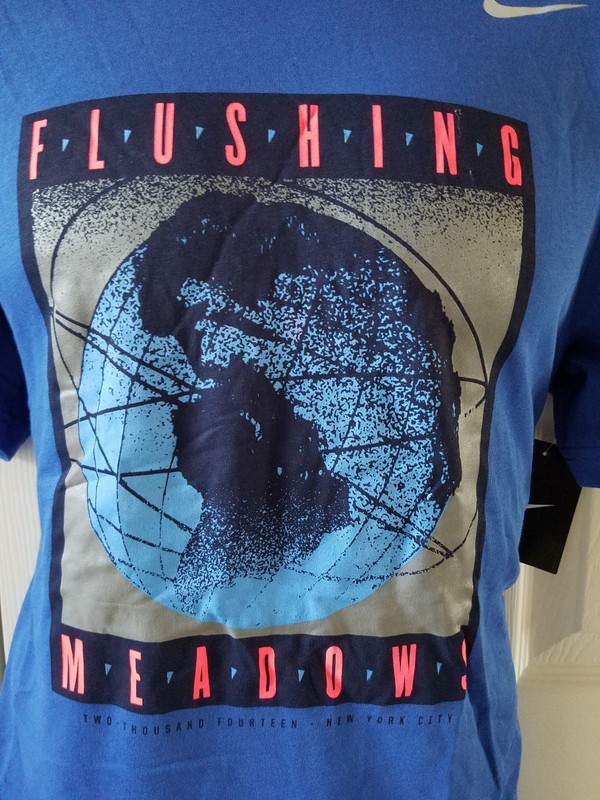Nike Men's Flushing Meadows NYC Blue Lava Tennis Shirt 729879-476 gallery