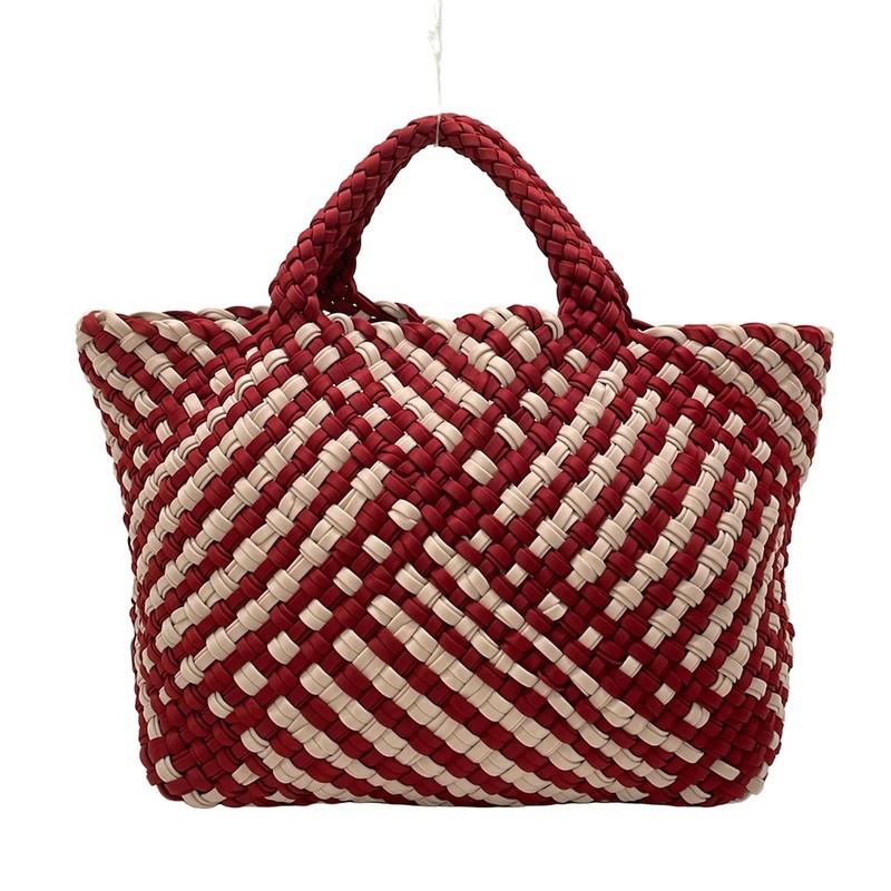 NAGHEDI Bordeaux Beige Chemical Fiber Tote Bag