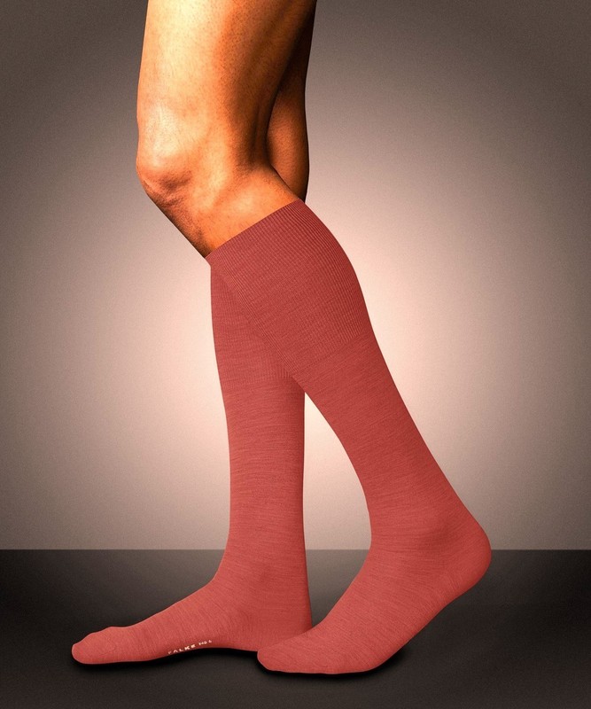 Falke Rust Red No 6 Wool & Silk Knee Length Socks Size 8.5-9.5 EU 43-44 £55 gallery