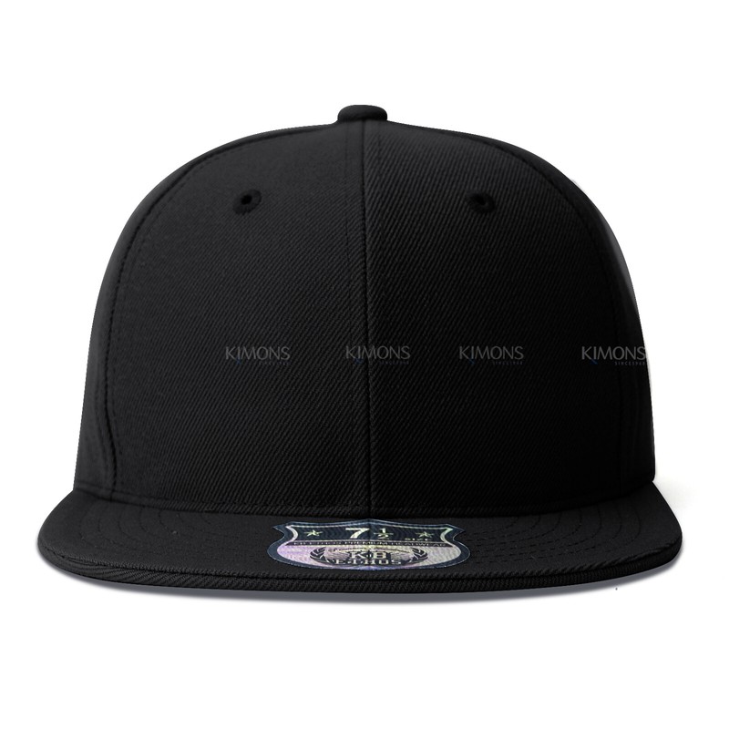 Premium Solid Fitted Baseball Cap Hat Blank Plain Flat Bill 9-Sizes Trucker gallery