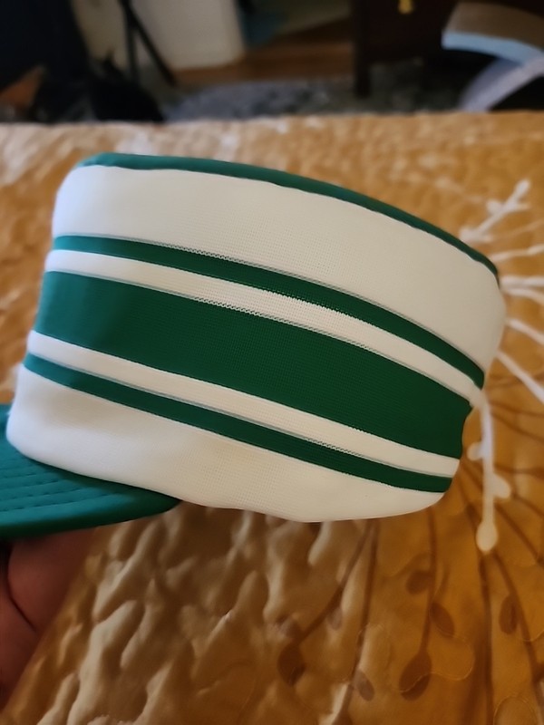 Vintage 70s Boston Celtics Hat stained band was washed and Shaped rare gallery