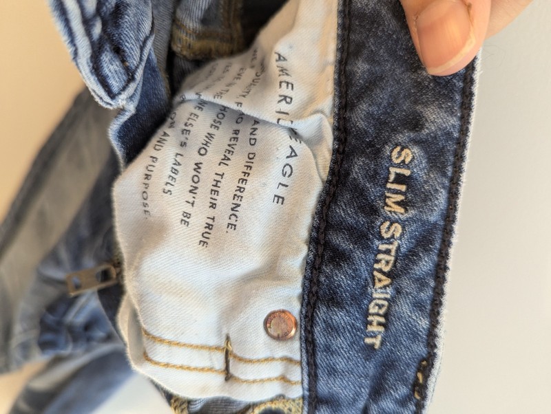 American Eagle Men’s Next Level Flex Slim Straight Blue Denim Jeans 29x32 gallery