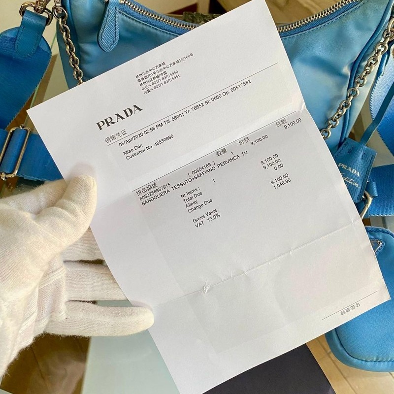 PRADA Re Edition 2005 in Re-Nylon Prada BLUE USED gallery
