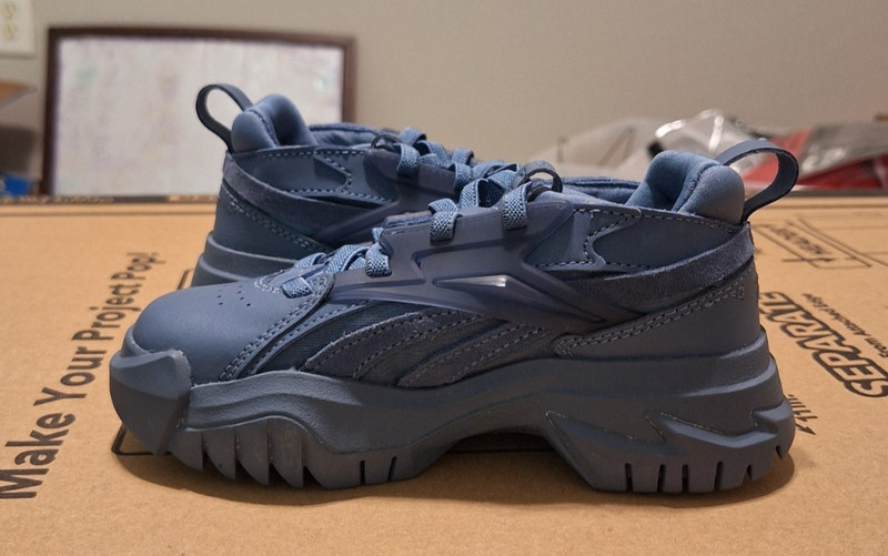 Reebok x Cardi B Club C V2 Kids Sneakers, US 10, Blue Slate gallery
