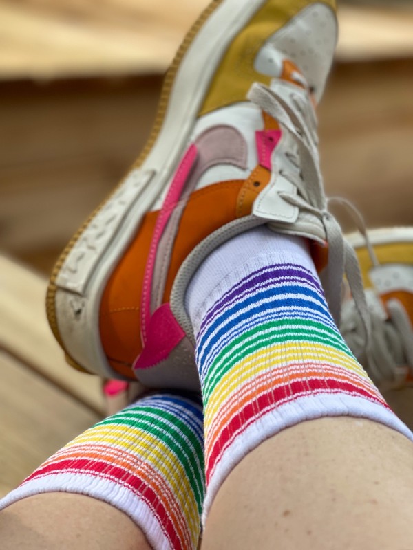 Rainbow Crew Cotton Gay Pride Socks- Moxie gallery