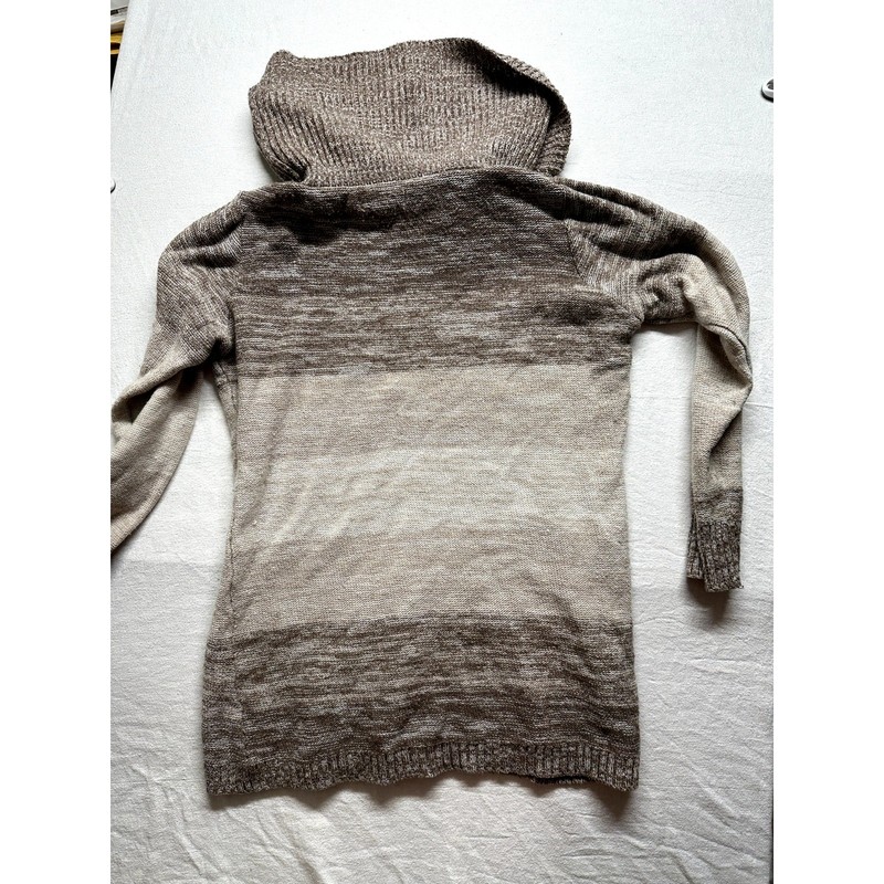 Canyon River Blues Knit Pullover Sweater Gray Blue Cream Striped Size XL gallery