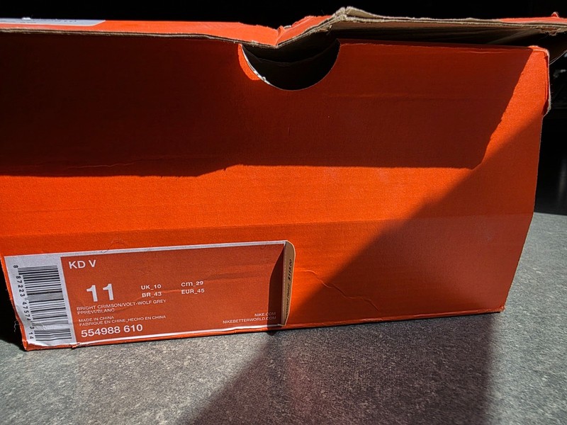 Nike KD V 5 DMV Bright Crimson Volt Size 11 Kevin Durant 554988-610 Rare 2012 gallery