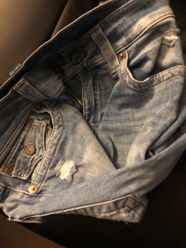 TRUE RELIGION ROCCO size 31 Relaxed Skinny straight leg wrecked gallery