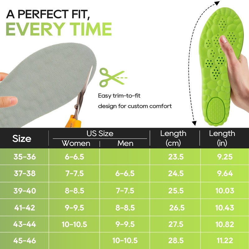 4D Cloud Height Increasing Insoles Anti-Stink & Sweat-Absorb Unisex for US 7-12 gallery
