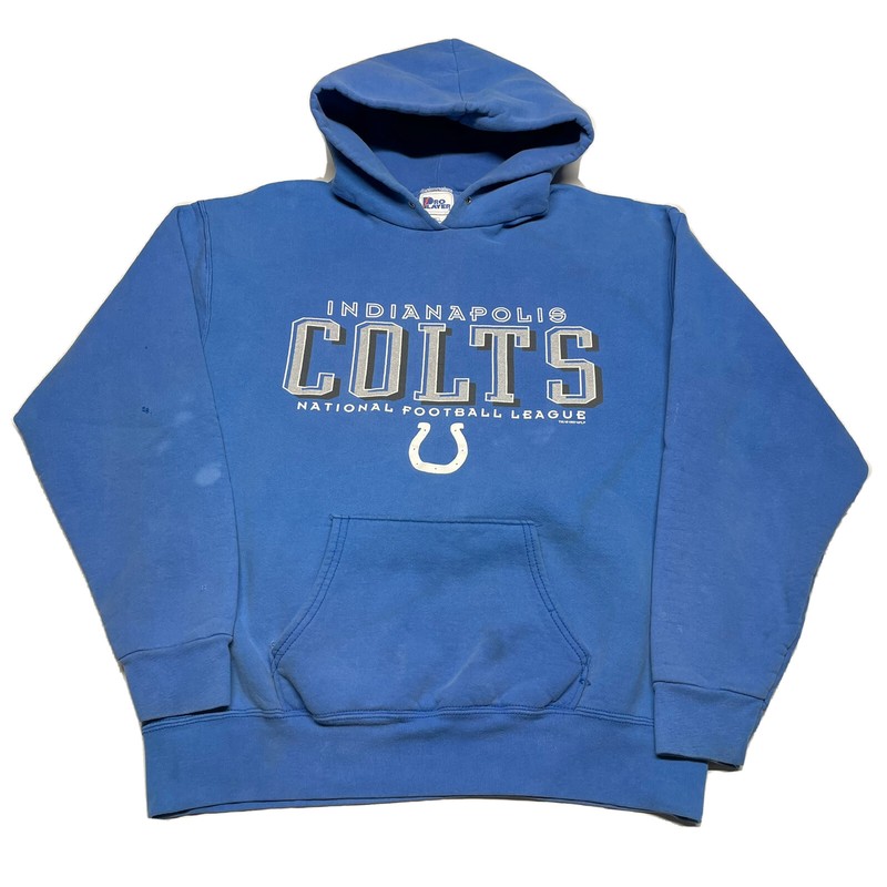 Vintage 90s Indianapolis Colts Hoodie Mens Large NFL Football Hip Hop Hipster