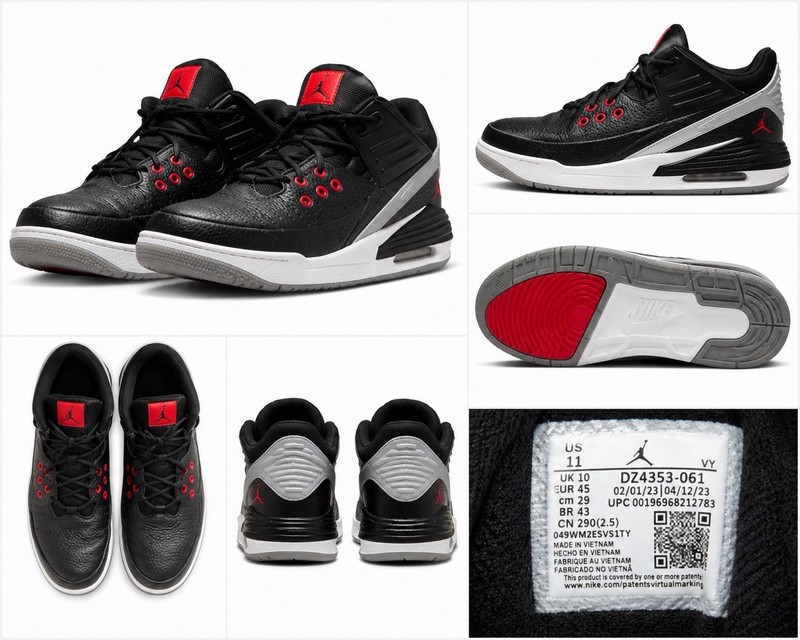 Jordan Men’s Size 11 Black Red Basketball Shoes Sneakers DZ4353-061 gallery