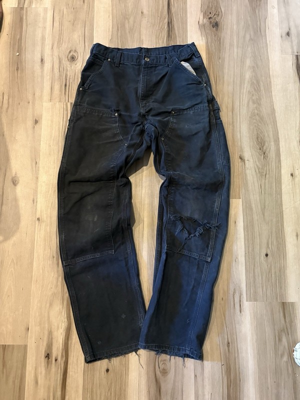 Carhartt B136 BLK Men’s Loose Fit Canvas Work Pants Cotton Black 32×36