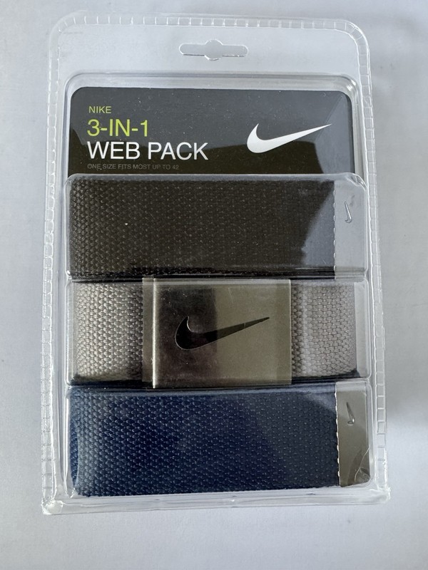 Nike 3-IN-1 Just Do It Web Belt Pack Blue/Grey/Black. Brand New