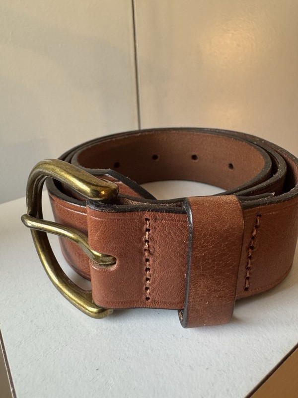 Madewell Women’s Brown Wide Adjustable Belt with Buckle, XS (29-32 in) gallery