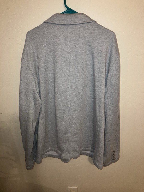 Coofandy men’s Light Gray Button Jacket Two Xl Excellent Condition gallery