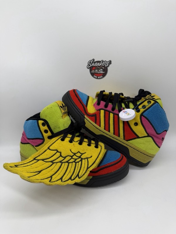 Adidas JS Wings 1.0 Jeremy Scott Multicolor Rainbow G61380 Bear Men’s Size 7.5