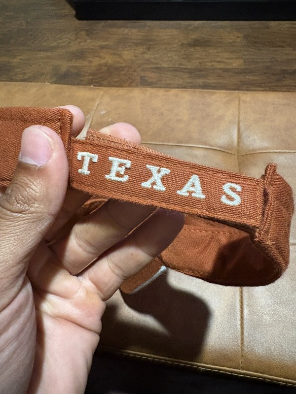 TEXAS LONGHORNS Stitched Hook & Loop Adjustable Visor Hat Cap Orange NCAA gallery