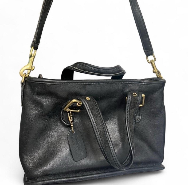 Vintage Coach Legacy Black Leather Satchel 9063 gallery