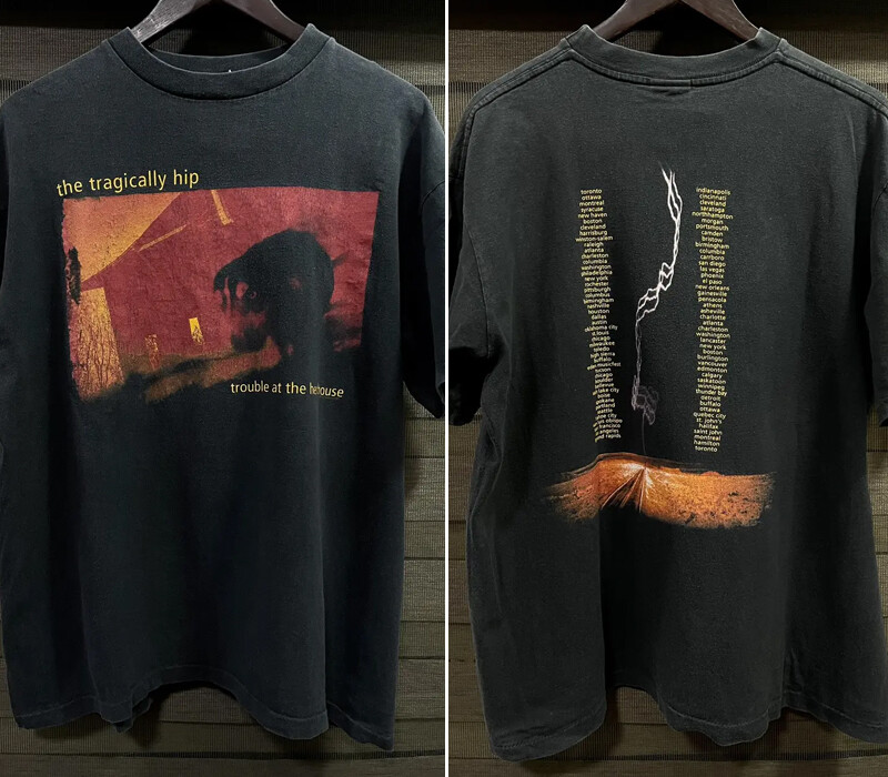Remake 1996 The Tragically Hip Trouble at the Henhouse 2 side T shirt NH13379