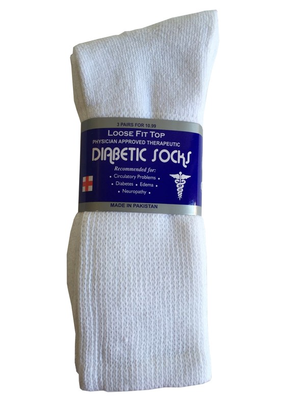 3 Pairs Diabetic CREW circulatory Socks Health Men’s & Women's Cotton ALL SIZE gallery