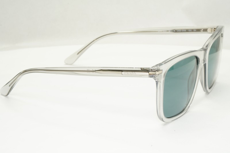 Prada Sunglasses Glass Lens Transparent Grey Crystal Blue PR18WS SPR 18W U43-0A9 gallery