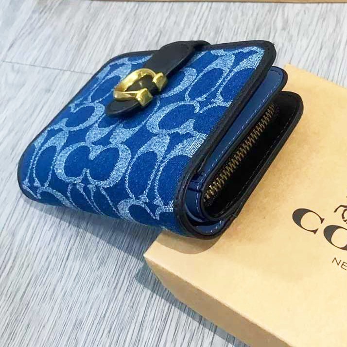 COACH Tabby Medium Wallet Signature Denim CA196 outlet New With Box gallery