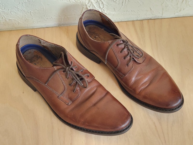 Bostonian Garvan Brown Leather Dress Shoes Size 10.5 US gallery