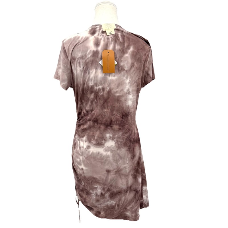 Lili’s Closet Purple Tie Dye Ruched Side T-Shirt Dress Women’s Large Beachy gallery