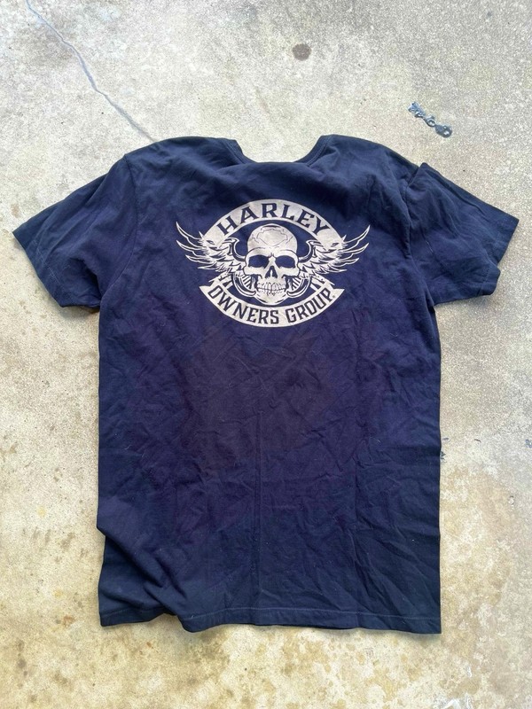 Vintage 80s Harley-Davidson T-Shirt San Diego Eagle Holoubek Made in USA LG