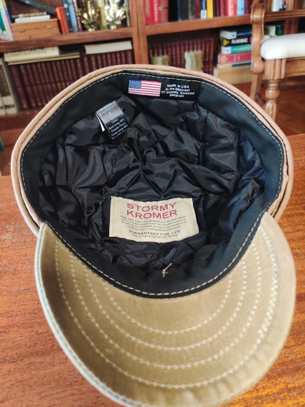 Stormy Kromer Trail Cap, Water-Repellent Waxed Cotton Ripstop - Stone - Size 8 gallery