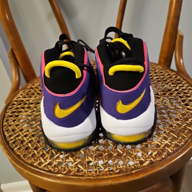 NIKE AIR MORE UPTEMPO 96 BLACK-MULTI COLOR-COURT PURPLE SZ 7Y [DZ5187-001] gallery