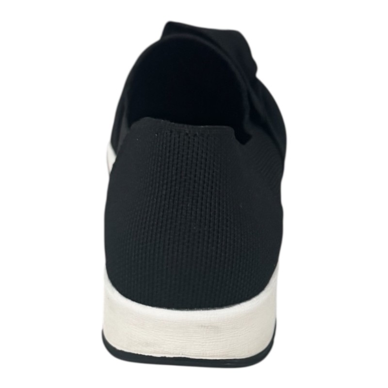 Bernie Mev Crane Women’s Slip-On Shoes Black Woven Knit Stretch Comfort NWB gallery