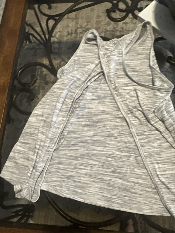 Athleta Women’s Xs White And Gray Tieback Tank Top Euc. 10 gallery