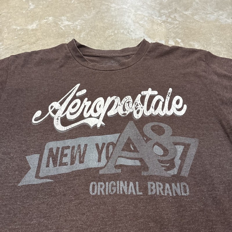 Aeropostale New York A87 Men’s Brown T-Shirt TAGGED XL Athletic Fit