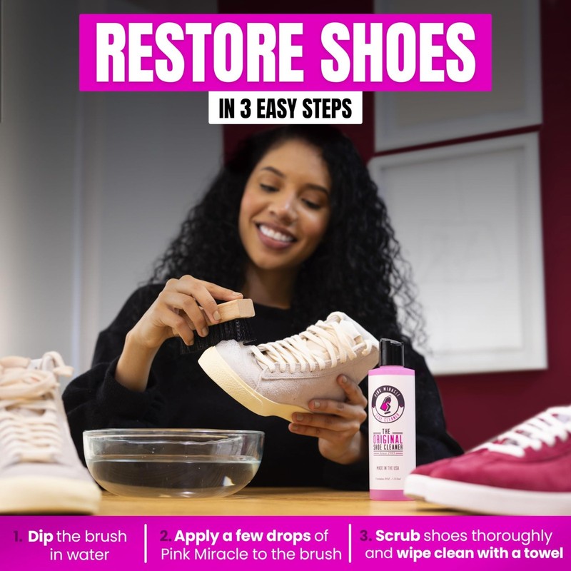 Miracle Shoe Cleaner Kit - Fabric & Leather Cleaner for Sneakers, Suede & Nubuck gallery