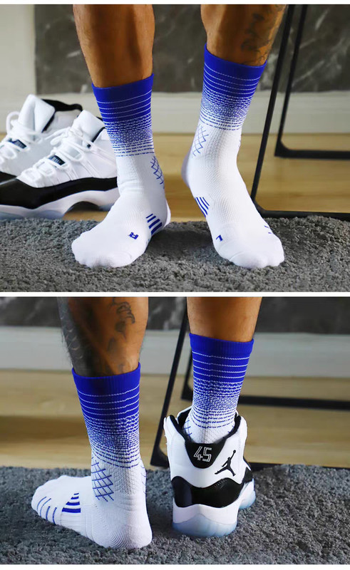 5 Packs Men's Sport socks Crew Athletic Socks Running Calf Socks Gradient Color gallery