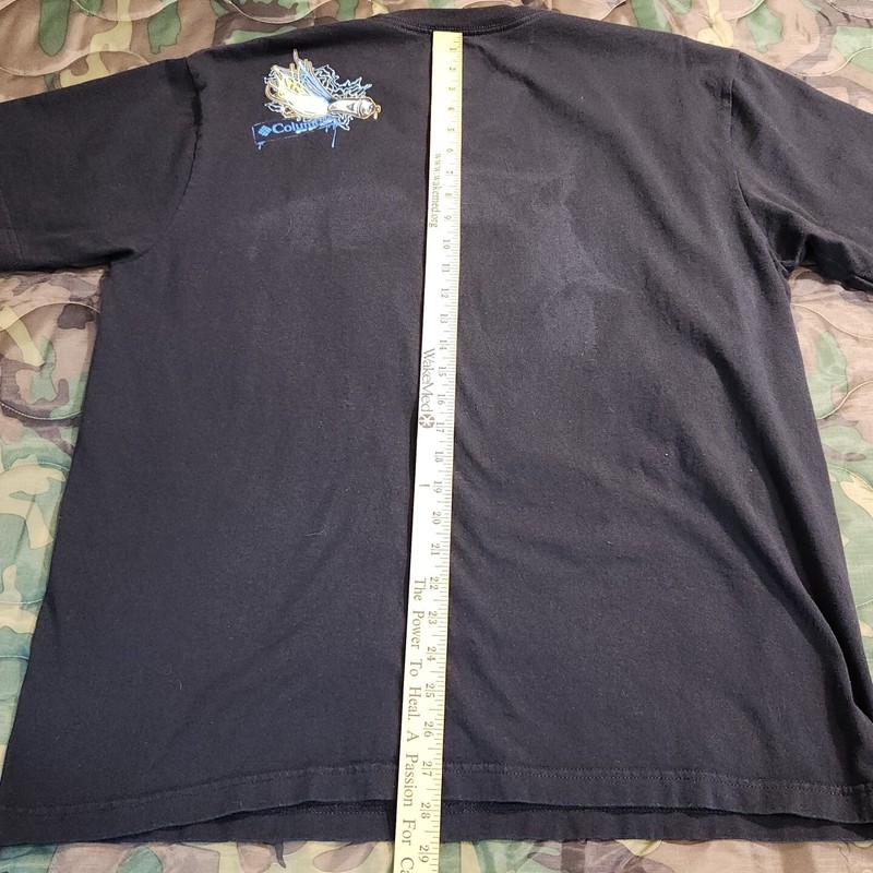 Columbia PFG T-Shirt Black Short Sleeve Saltwater Mahi Madness Shirt Large gallery