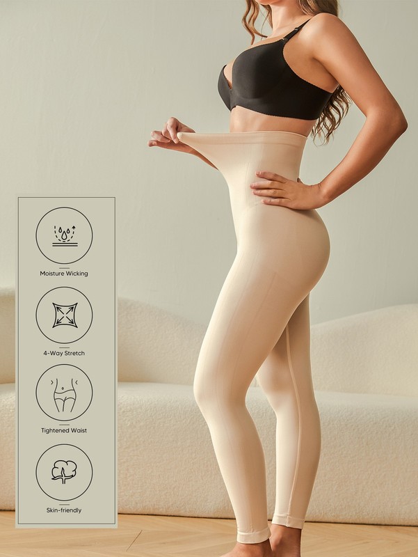 Slimming Anti Cellulite Compression Leggings Leg Shaper High Waist Black Pants gallery