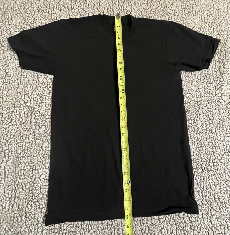 American Apparel Fine Jersey 100% Combed Cotton T-Shirt Black Small Made In USA gallery